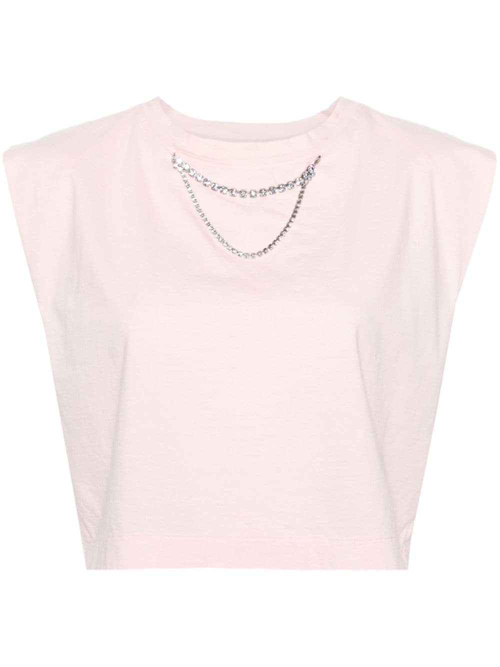 Forte Forte Cropped-Oberteil mit Kettendetail - Rosa von Forte Forte