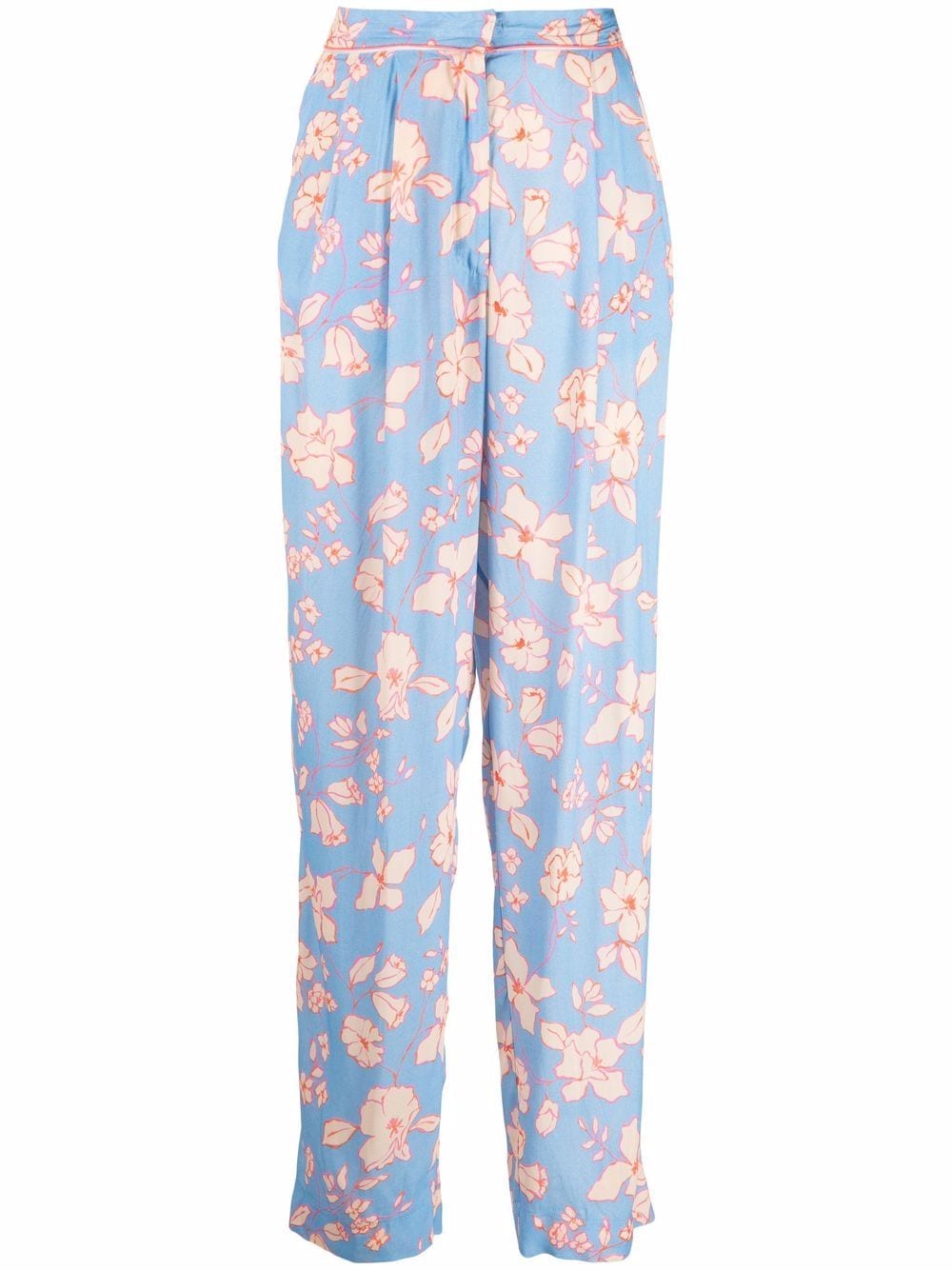 Forte Forte Gerade Hose mit Blumen-Print - Blau von Forte Forte