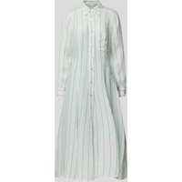 Forte Forte Hemdblusenkleid mit Streifenmuster in Weiss, Größe 32 von Forte Forte