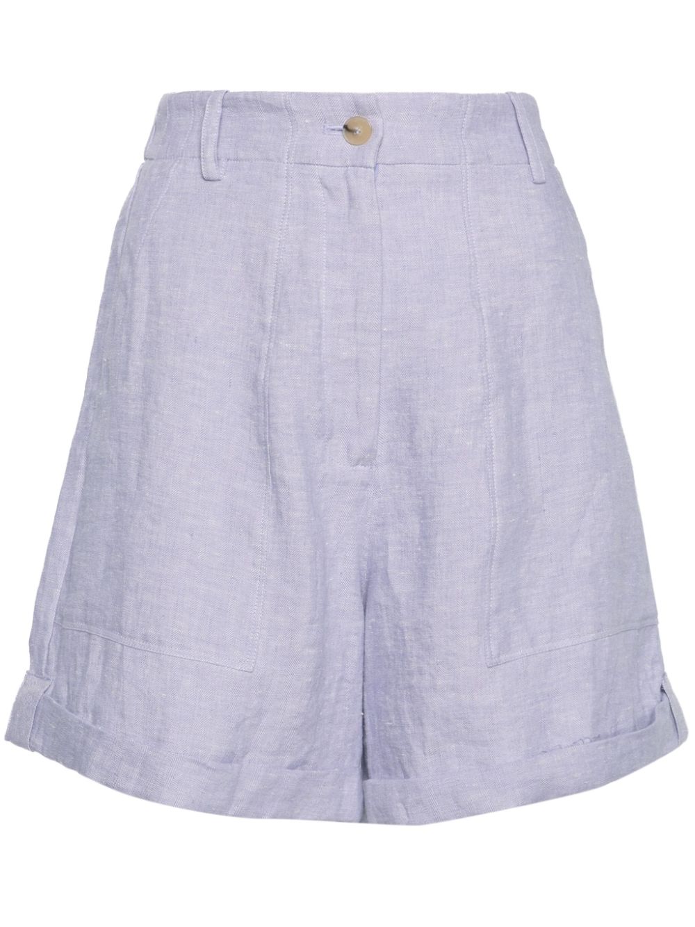 Forte Forte Leinenshorts mit hohem Bund - Violett von Forte Forte