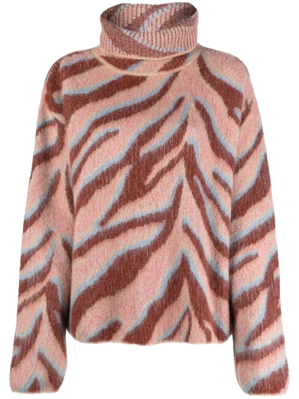 Forte Forte Rollkragenpullover mit Zebra-Jacquardmuster - Rosa von Forte Forte