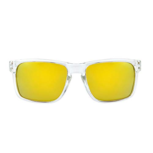 Fortis Eyewear Bays Polarisierte Angel-Sonnenbrille Blendschutz Wickelbrille ideal für Sport, Gold von Fortis