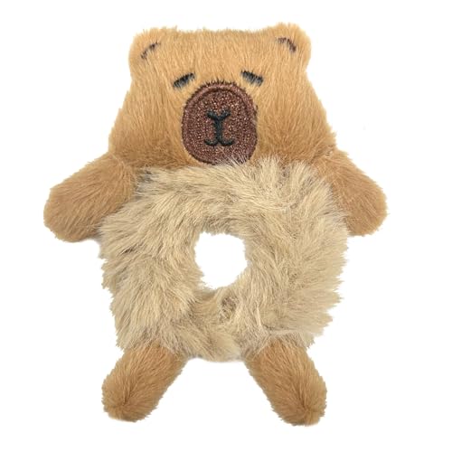 Haargummi Damen, 1 Pcs Capybara Haarspange Tier Haarschmuck, Capybara Schöne Haarnadel aus Plüsch, Besonderes Haar Accessoires Set mit Haarreif, Pferdeschwanz Halter für Frauen und Mädchen von Fortivae