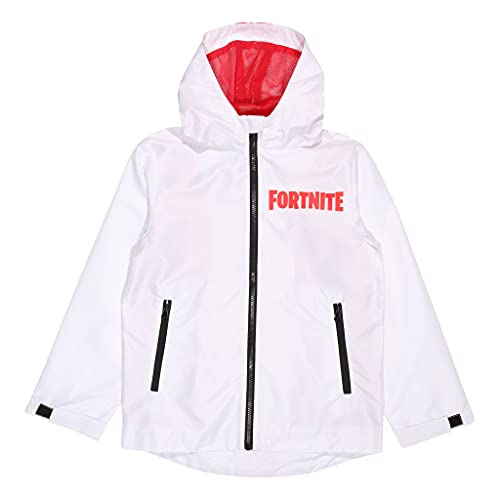 Fortnite Back Strip Logo Jungen Regen Mac White 10-11 Jahre von Fortnite