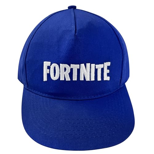 Fortnite Difuzed Unisex Kinder Jugend verstellbare Baseballkappe schwarz oder blau S/M/L ikonische Mütze Kopfbedeckung für Gamer Fans, blau, L von Fortnite