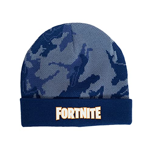 Fortnite Jungen Winter Beanie for Boys, Dancing Emotes Camo Print Schädelkappen, Navy, One Size von Fortnite