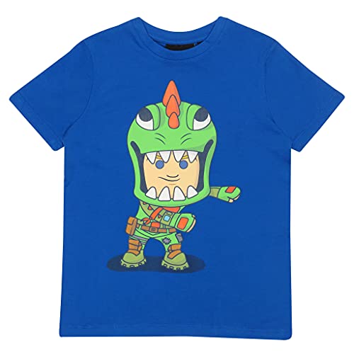 Fortnite Flossing Rex T Shirt, Kinder, 128-182, Königsblau, Offizielle Handelsware von Fortnite