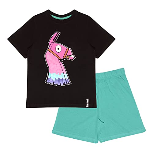 Fortnite Glow In The Dark Jungen-Kurzpyjama-Set Schwarz/Petrol in den Grössen 11-12 Jahren | PS4 PS5 Xbox Gamer Geschenke, Schule Jungen PJs, Kinderkleidung, Kindergeburtstags-Geschenk-Idee von Fortnite