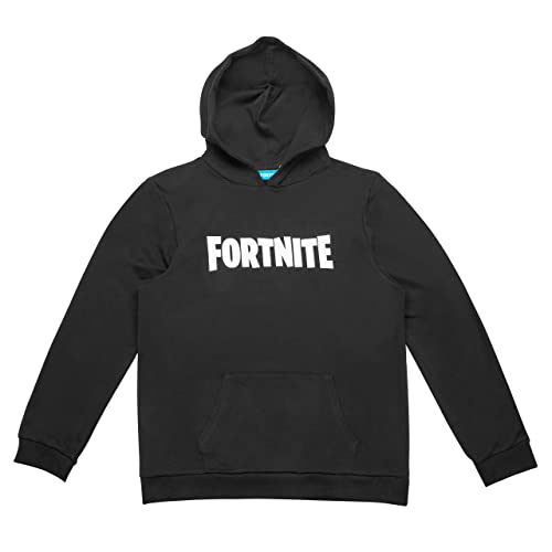 Fortnite Hoodie Jungen, Bequemer Jungen Pullover mit Kapuze (170, Schwarz) von Fortnite