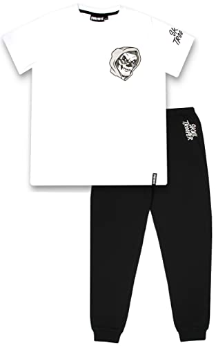 Fortnite – Kinder-Pyjama – Schwarz-weißer Pyjama Skull Trooper-Motiv – Nachtwäsche aus 100% Baumwolle – Offizielles Merchandise - 14 Jahre von Fortnite