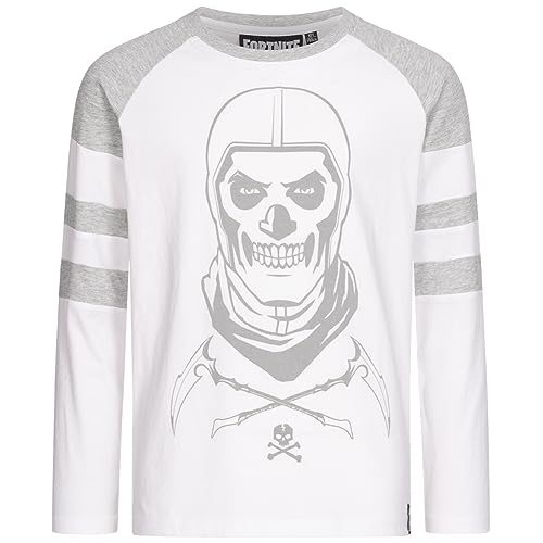 Fortnite Langarmshirt Shirt (as3, Numeric, Numeric_152, Regular, Weiss) von Fortnite