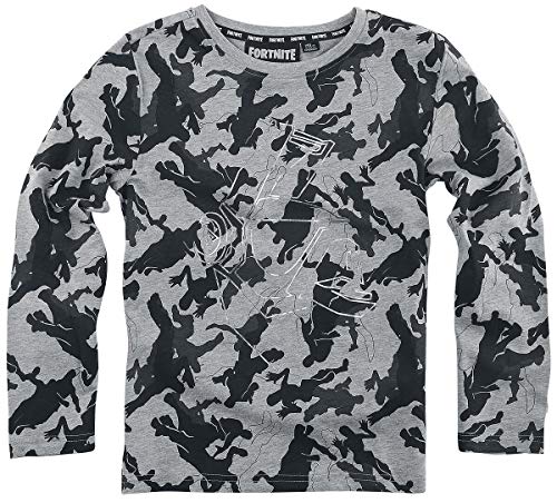 Fortnite Langarmshirt Shirt (as3, Numeric, Numeric_140, Regular, Grau) von Fortnite