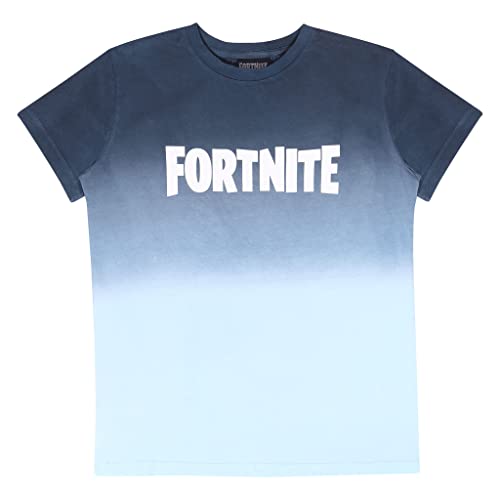 Fortnite Ombre Effect T Shirt, Kinder, Navy, Offizielle Handelsware von Fortnite