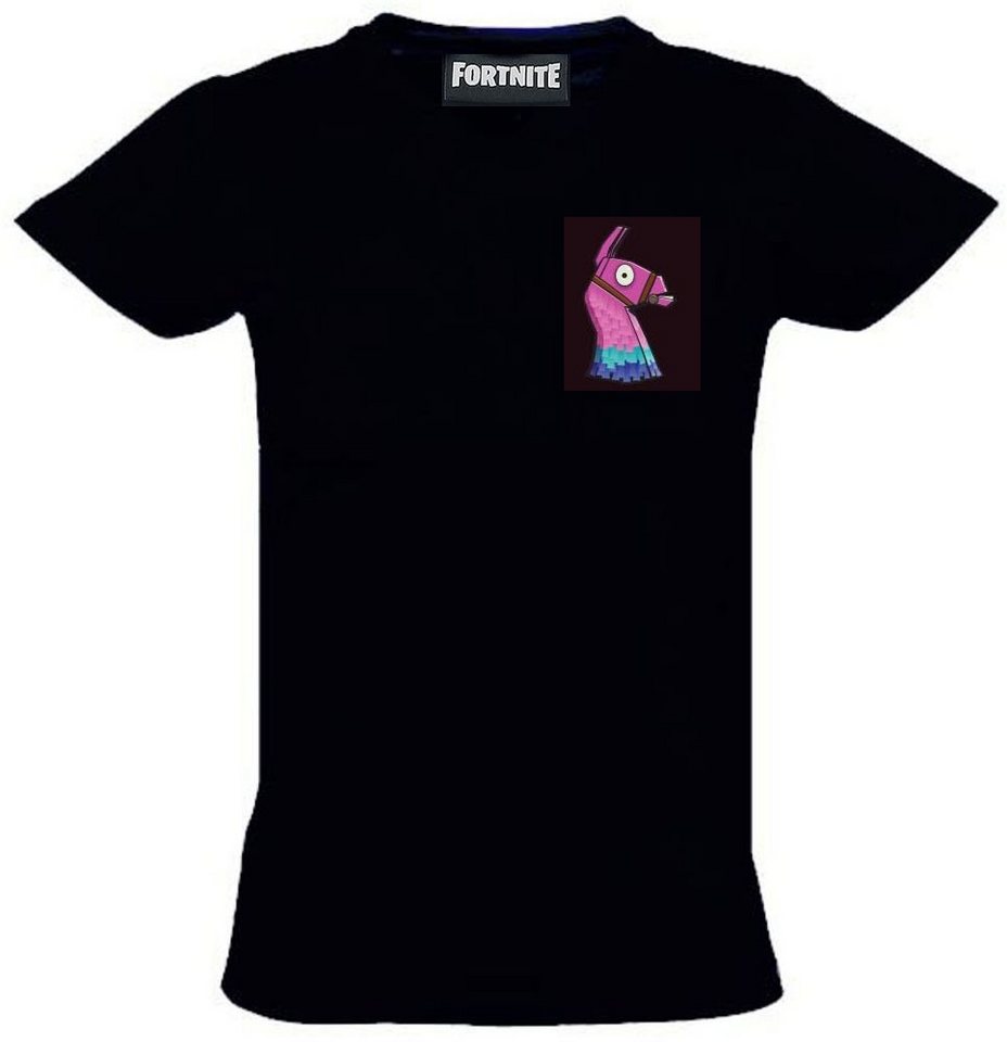 Fortnite Print-Shirt FORTNITE T-Shirt Schwarz Lama klein Kinder + Jugendliche Größen 140 152 164 176 cm Körperhöhe von Fortnite