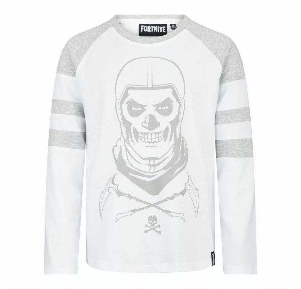 Fortnite Print-Shirt Gamer Fortnite Skull Trooper Jungen langarm T-Shirt Shirt Gr. 152 bis 164, Baumwolle von Fortnite