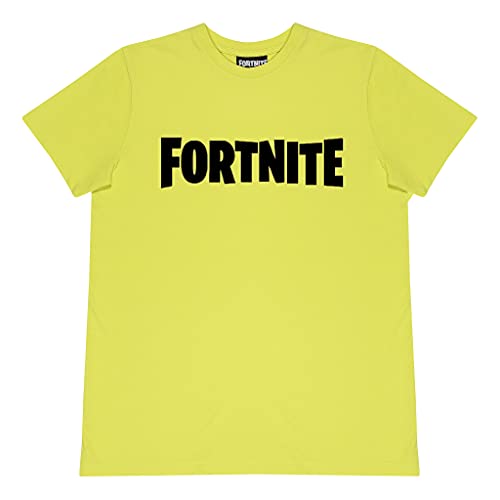 Fortnite Text-Logo Jungen T-Shirt Gelb 7-8 Jahre von Fortnite