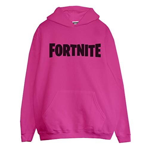 Fortnite Textlogo. Kapuzenpullover, Adultes, S-5XL, Rosa, Offizielle Handelsware von Fortnite