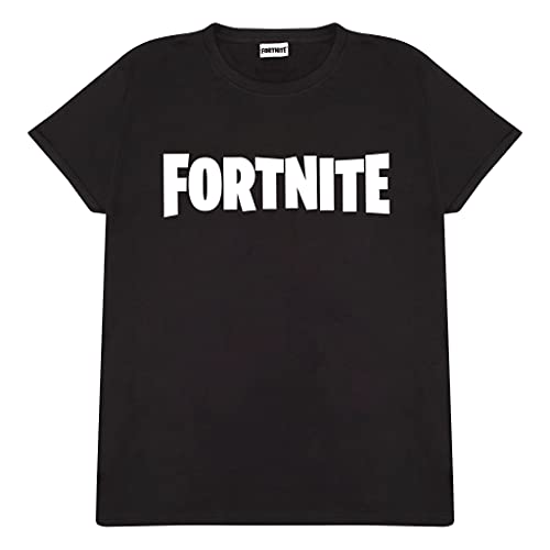 Fortnite Textlogo. T Shirt, Adultes, S-5XL, Schwarz, Offizielle Handelsware von Fortnite