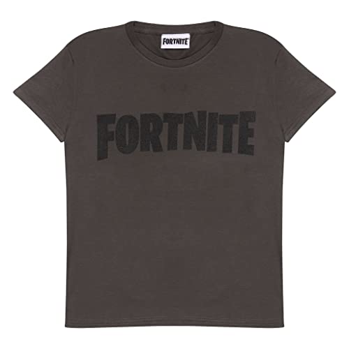 Fortnite Textlogo. T Shirt, Jugend, Holzkohle, Offizielle Handelsware von Fortnite