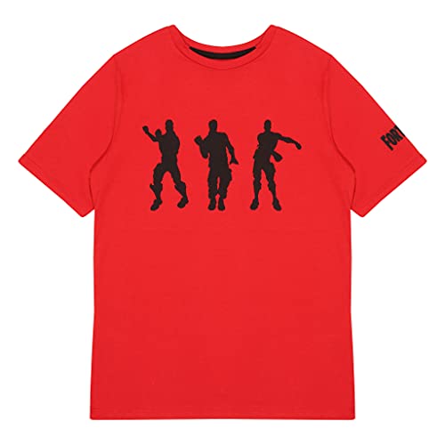 Popgear Jungen Fortnite Dance Moves Boys T-Shirt Red T-Shirt, Rot, 158/164 von Fortnite