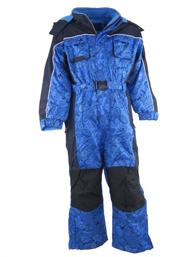 Fortuna F. Schneeanzug Overall Winteranzug Skianzug SKIOVERALL Winter Schnee Kinder 80-140 (122, blau) von Fortuna F.