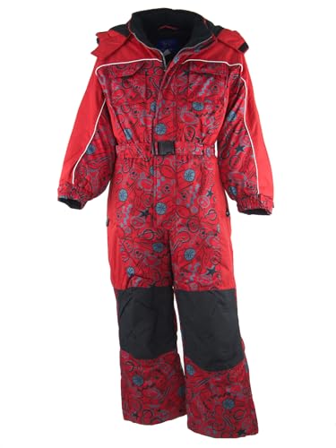 Fortuna F. Schneeanzug Overall Winteranzug Skianzug SKIOVERALL Winter Schnee Kinder 80-140 (128, rot) von Fortuna F.