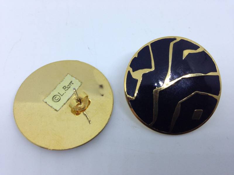 Vintage L Bott Signierte Statement Designer Ohrringe von FortunaVintage1