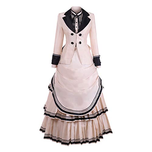 Fortunehouse Mittelalter Gothic Retro Kleid Königin Prinzessin 18. Jahrhundert Abendkleider Vintage Langarm Renaissance Für Halloween von Fortunehouse