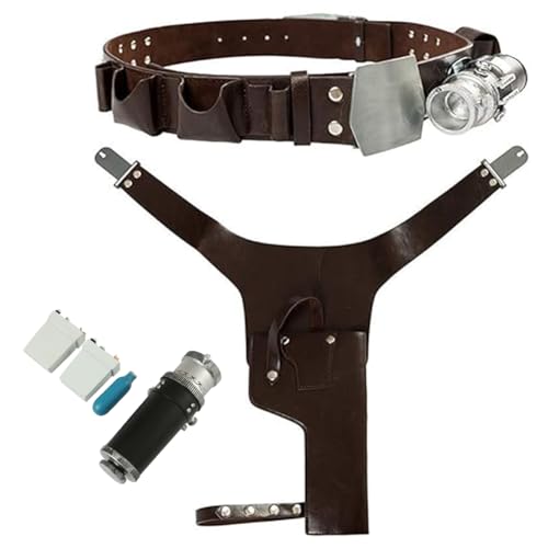 Fortunezone Herren Han Solo Gürtel Halloween Cosplay Kostüm Zubehör Gürtel Leder Braun von Fortunezone
