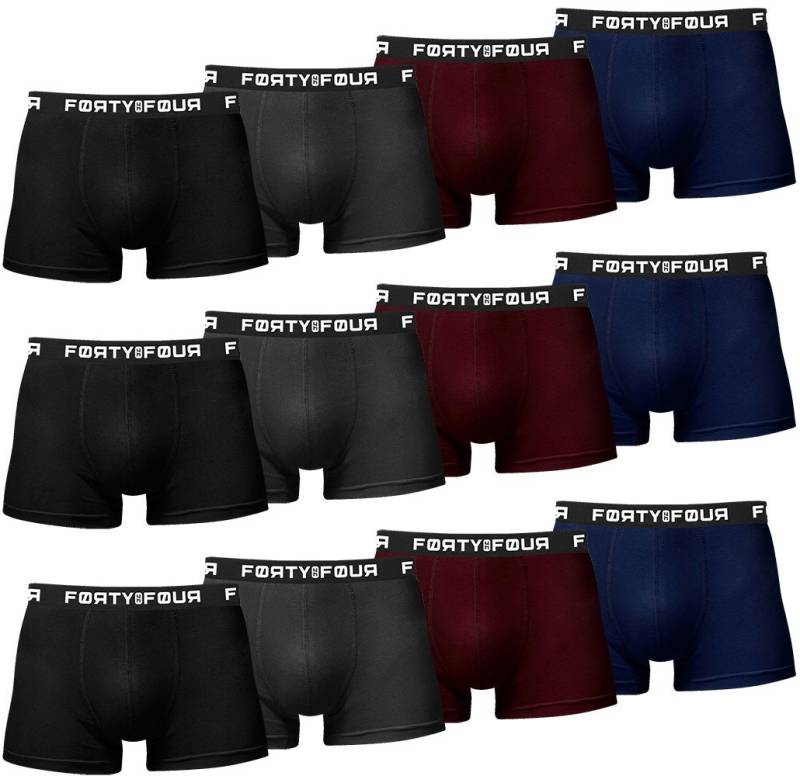 FortyFour Boxershorts FortyFour Boxershorts Herren 12 Stück S-7XL Unterhosen Mehrfarbig XXL (Sparpack, 12er Pack) S - 7XL von FortyFour