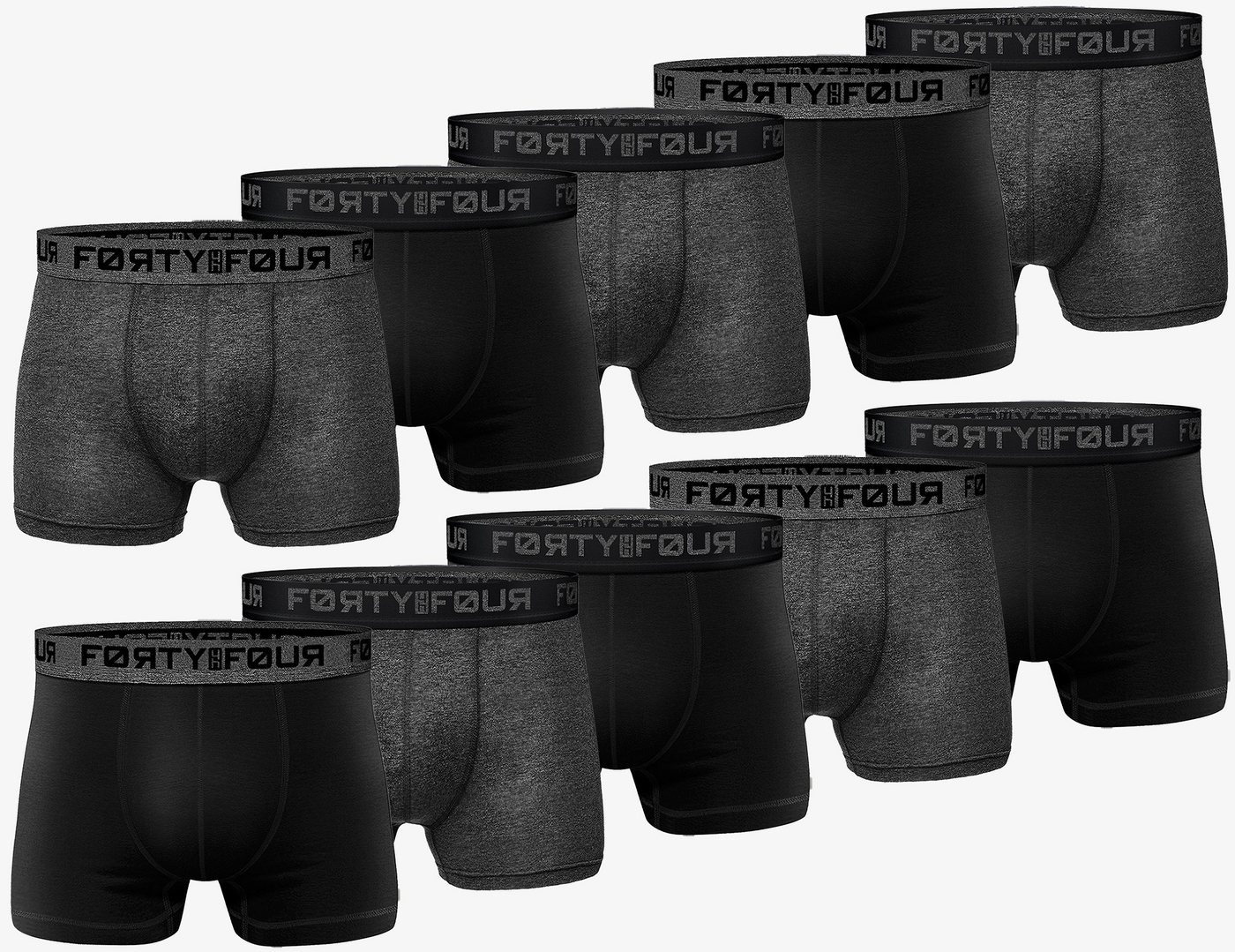 FortyFour Boxershorts Herren Männer Unterhosen Baumwolle Premium Qualität perfekte Passform (Spar Pack, 10er Pack) S - 7XL von FortyFour