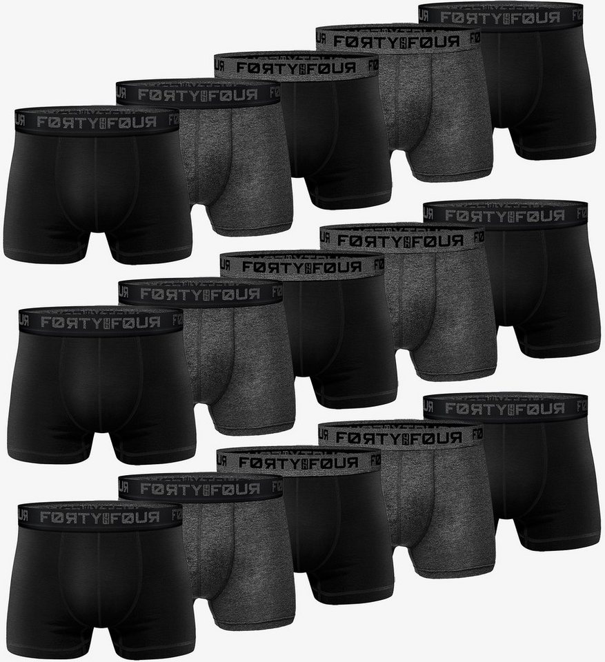 FortyFour Boxershorts Herren Männer Unterhosen Baumwolle Premium Qualität perfekte Passform (15er Pack, 15er Pack) von FortyFour