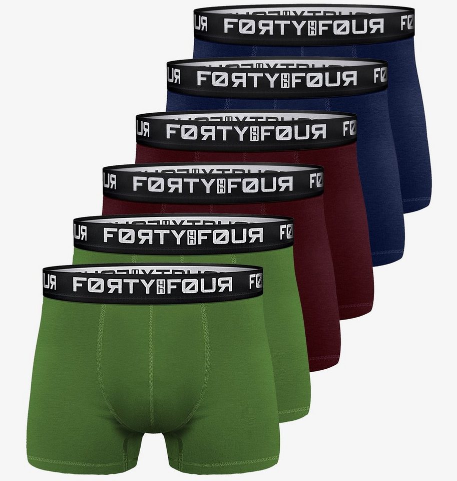 FortyFour Boxershorts Herren Männer Unterhosen Baumwolle Premium Qualität perfekte Passform (Vorteilspack, 6er Pack) S - 7XL von FortyFour