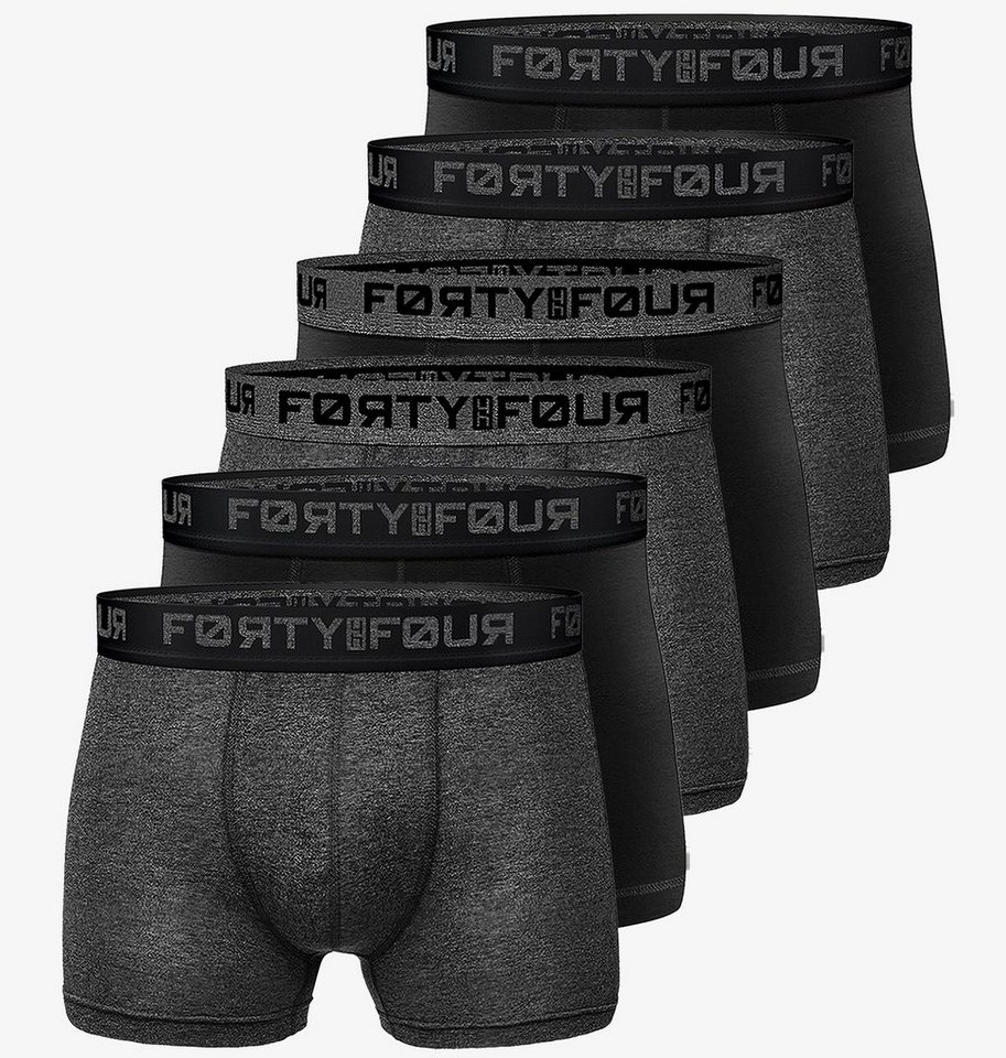 FortyFour Boxershorts Herren Männer Unterhosen Baumwolle Premium Qualität perfekte Passform (Vorteilspack, 6er Pack) S - 7XL von FortyFour