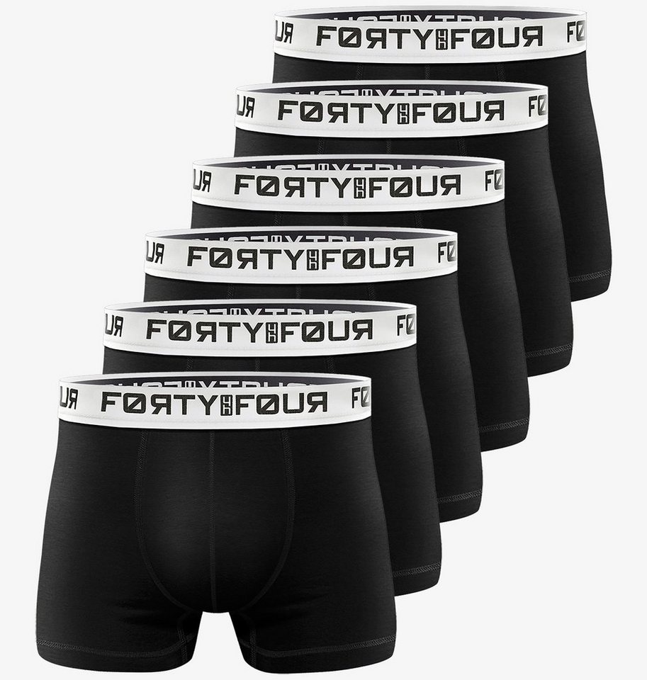 FortyFour Boxershorts Herren Männer Unterhosen Baumwolle Premium Qualität perfekte Passform (Vorteilspack, 6er Pack) S - 7XL von FortyFour