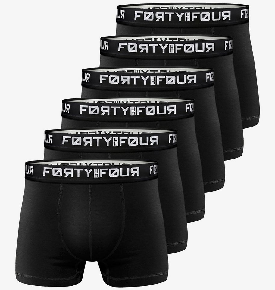 FortyFour Boxershorts Herren Männer Unterhosen Baumwolle Premium Qualität perfekte Passform (Vorteilspack, 6er Pack) S - 7XL von FortyFour