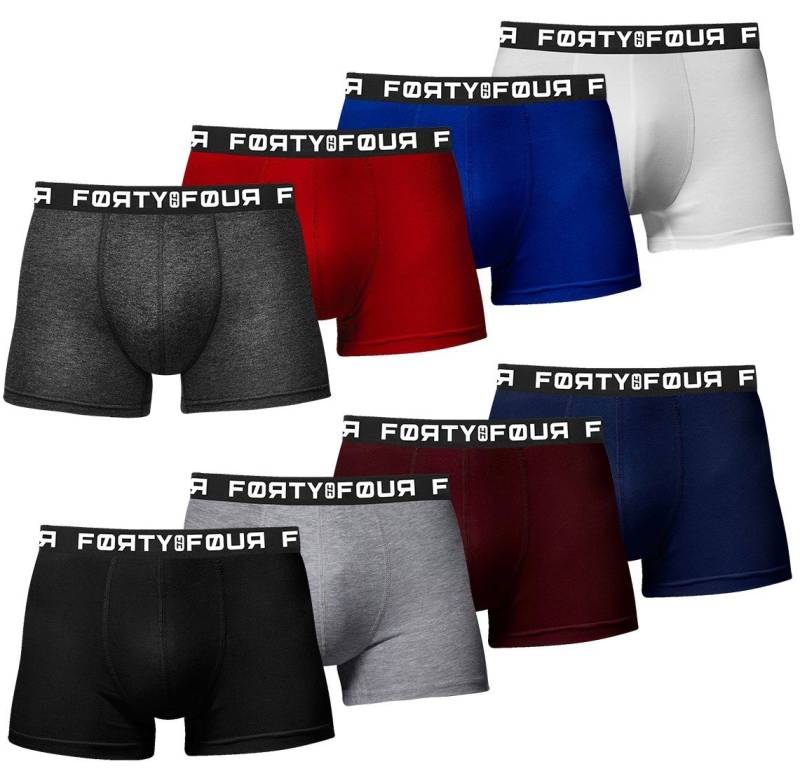 FortyFour Boxershorts Herren Männer Unterhosen Baumwolle Premium Qualität perfekte Passform (Vorteilspack, 8er Pack) S - 7XL von FortyFour