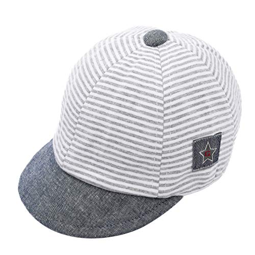 Foruhoo Basecap Baby Mädchen Verstellbar - Schildmütze für Kinder Kappe Trucker Hut Sonnenhut (Hellgrau,42) von Foruhoo