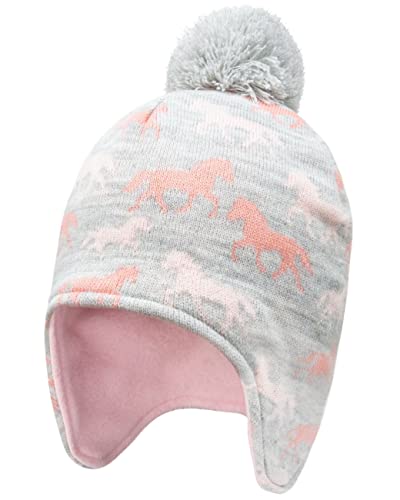 Foruhoo Mädchen Mütze Beanie Hut, Wintermütze für Baby Jungen mit Fleecefutter(Pferd,51cm) von Foruhoo