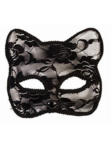 Forum Novelties Lace Cat Halbmaske (schwarz) - Weiß - Einheitsgröße von Forum Novelties