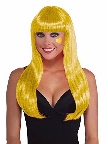 Forum Novelties Long Colored Wig, Yellow von Forum Novelties