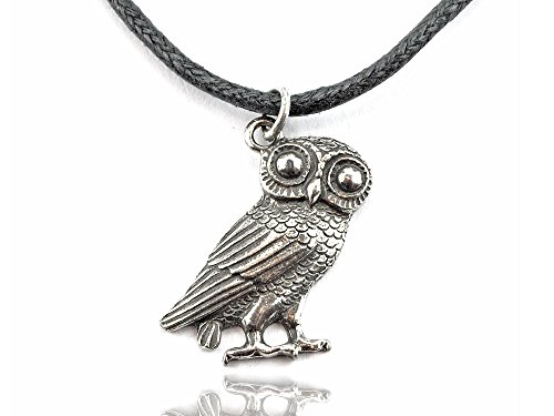 Kettenanhänger Eule - Griechische Halskette mit Eulen Anhänger silberfarben - Forum Traiani - incl. schwarzem Band - Griechische Mythologie Eulen nach Athen - Das antike Griechenland Geschenk Kettenanhänger Eule - Griechische Halskette mit Eulen Anhänger silberfarben - Forum Traiani - incl. schwarzem Band - Griechische Mythologie Eulen nach Athen - Das antike Griechenland Geschenk von Forum Traiani