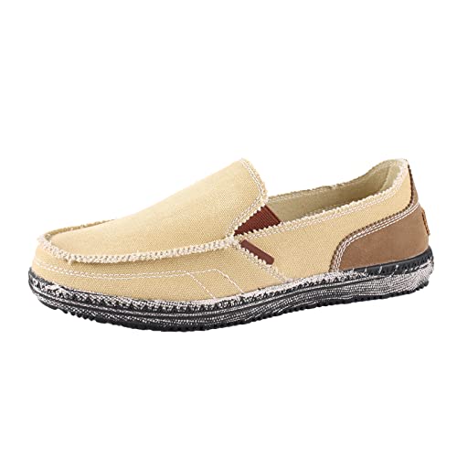 Xinghuanhua Herren Espadrilles Freizeitschuhe Segeltuch Faulenzer Schlupfen Flache Freizeitschuhe Erbsen Schuhe Fahrschuhe Bootsdeck Schuhe Halbschuhe von Xinghuanhua