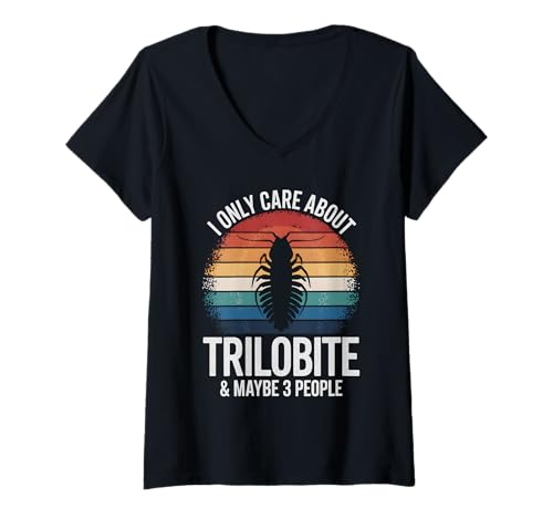 Damen Mir geht es nur um Trilobite und vielleicht um 3 Leute T-Shirt mit V-Ausschnitt Damen Mir geht es nur um Trilobite und vielleicht um 3 Leute T-Shirt mit V-Ausschnitt von Fossil Trilobite Paleontologist Trilobites