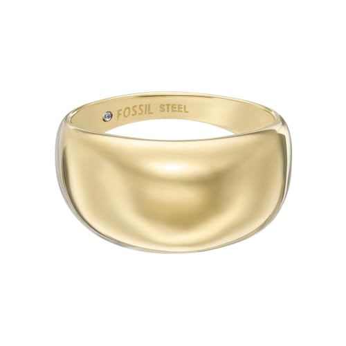 FOSSIL Damen-Edelstahlband Ringe, 6, Karamell-Gold von FOSSIL