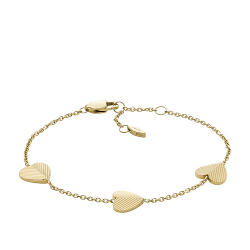 Fossil Damenarmband Harlow Linear Texture Heart Edelstahl goldfarben, JF04653710 Fossil Damenarmband Harlow Linear Texture Heart Edelstahl goldfarben, JF04653710 von Fossil