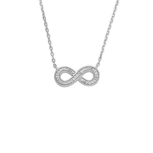 FOSSIL Damenkette Infinity Anhänger Sterlingsilber, JFS00632040 von Fossil