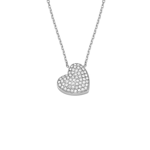 FOSSIL Damenkette Sadie Glitz Heart Anhänger Edelstahl, JF04674040 von Fossil