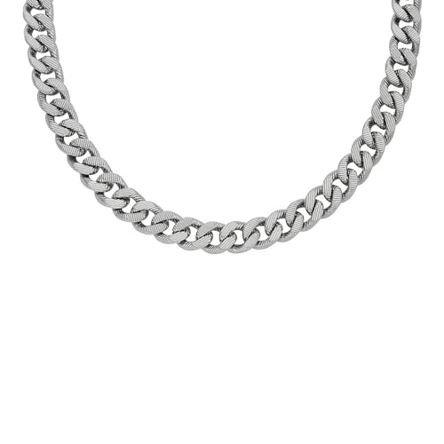 FOSSIL Herrenkette Harlow Linear Texture Chain Edelstahl, JF04696040 von FOSSIL