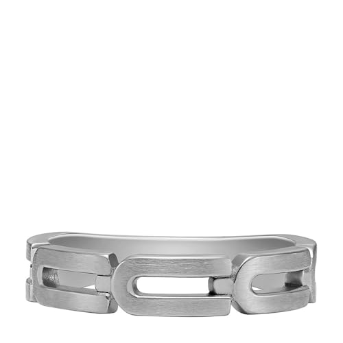 FOSSIL Herrenring Heritage D-Link Chain Edelstahl, JF046930408 von Fossil